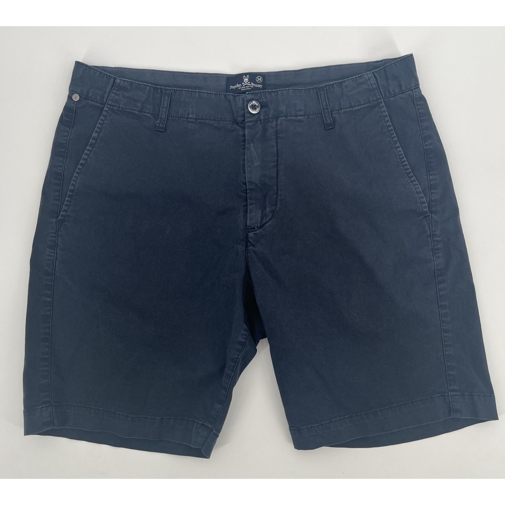 Psycho Bunny Diego Shorts Mens Size‎ 34 Blue Chino Casual Golf EUC